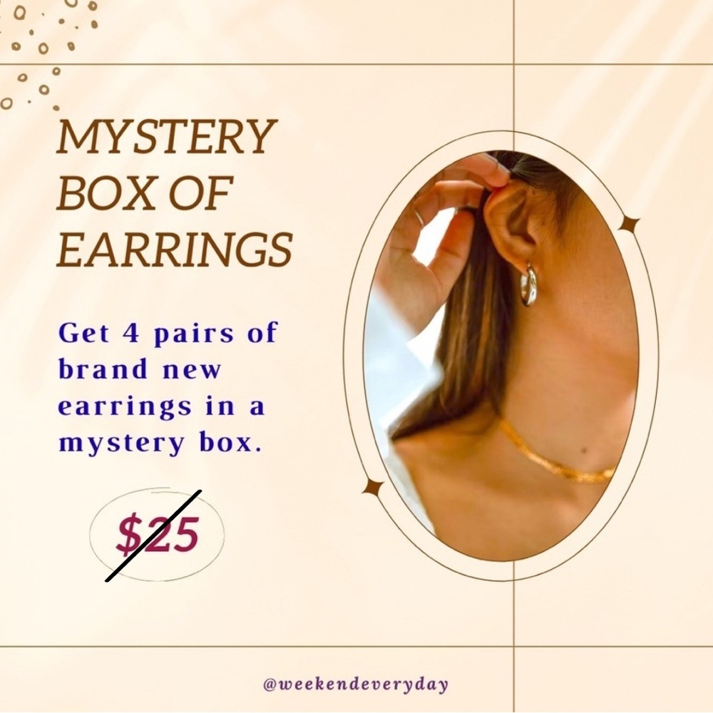 Mystery Box: 4 pairs of earrings